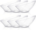 BESTVIP 54oz Clear Plastic Serving Bowls for Party - 12 Pack Angled Disposable Serving Bowls, Party for Chips, Snacks, Fruit, Salad - Bowls for Parties, Daily Use, Catering, Christmas