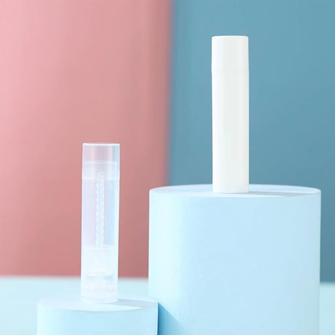 50 Lip Balm Container Kit with Filling Tray and Spatula, Round Tube Refillable Empty Tube 3 Colors, 0.15 oz, BPA Free, for DIY Homemade Lipstick Lipstick (50 black kits,)-BrightBean Baby