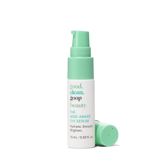 good.clean.goop beauty The Wide-Awake Eye Serum | Gel Serum to Reduce Fine Lines | Peptides, Astaxanthin & Reishi Mushroom Extract | Caffeine Eye Serum for Puffy Eyes & Dark Circles | Vegan | 0.5 oz-BrightBean Baby