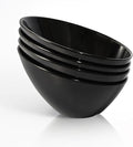 TP Salad Bowls Set of 4, 26 oz Melamine Serving Bowls for Pasta, Cereal, and Snacks, Lightweight and Durable, Dishwasher Safe, Black Bowls for Restaurant, Kitchen, Daily Use