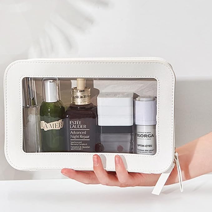 Clear Makeup Bag Small, TSA Approved Portable Toiletry Bag with Zipper Cosmetic Travel Bag Makeup Organizer Case Mini Makeup Pouch for Purse Car Organizer Bag for Women Men-BrightBean Baby