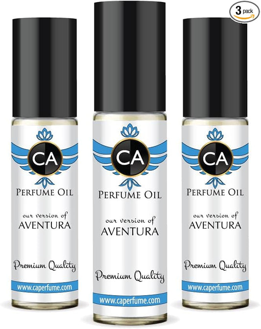 CA Perfume Impression of Aventura For Men Replica Fragrance Body Oil Dupes Alcohol-Free Essential Aromatherapy Sample Travel Size Concentrated Long Lasting Attar Roll-On 0.3 Fl Oz-X3-BrightBean Baby