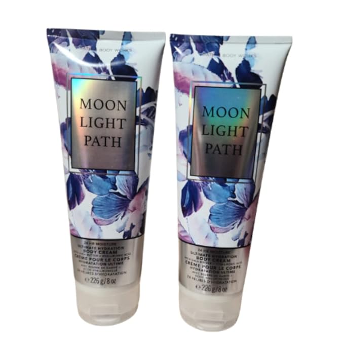 Bath and Body Works 2 Pack Moonlight Path Ultra Shea Body Cream 8 Oz.-BrightBean Baby