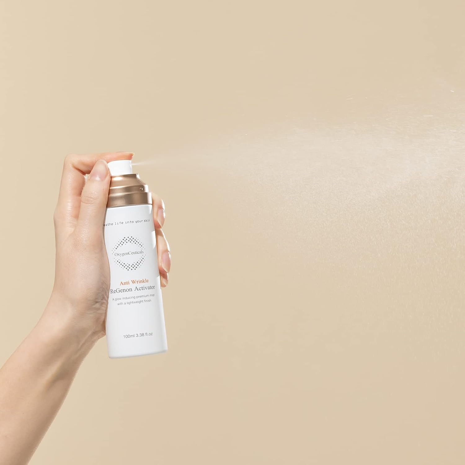 ReGenon Activator – Antioxidant Ampoule Mist with Camellia Flower Water, Oat Seed Extract, Lecithin & Oxygen, Hydrating & Brightening Toner Mist. 3.38 fl.oz (100ml)-BrightBean Baby