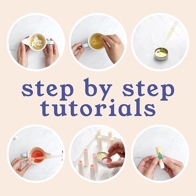Shea Butter Lip Balm DIY Kit (Made in USA), Creates 10 Luxurious Lip Balms with EVERYTHING Included-BrightBean Baby