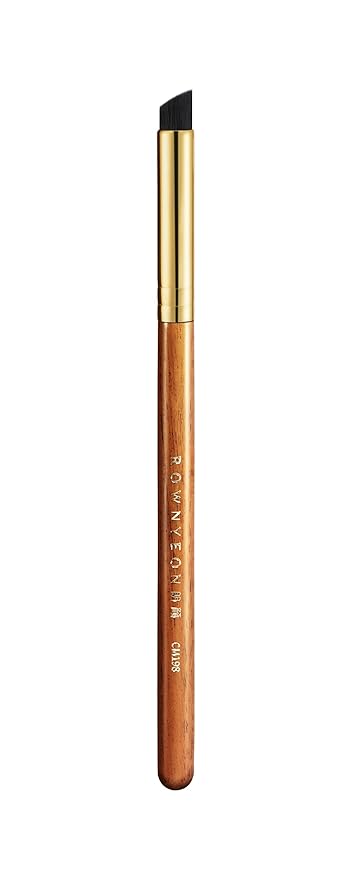Desert Oak Series VelvetSlant Lip Artist - 45° Slanted Lip Brush for Gradient & Feathered Lips, Ultra-Soft Vegan Nylon, Bubinga Wood Handle (CM 198)-BrightBean Baby