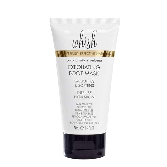 Whish Coconut Milk + Verbena Exfoliating Foot Mask - Smoothes & Softens, Intense Hydration-BrightBean Baby