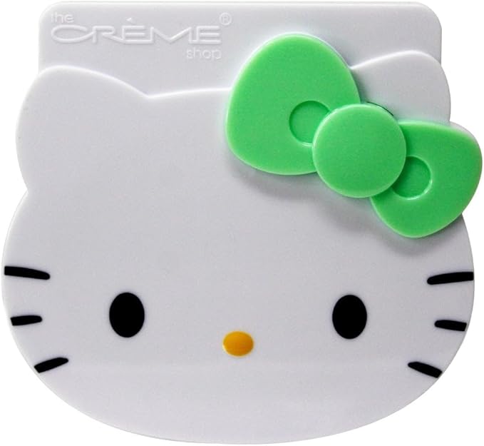 The Crème Shop x Hello Kitty Matcha Blotting Papers + Reusable Compact Mirror - Hello Kitty Collaboration for Oil Control and On-the-Go Touch-ups (Matcha Color Ribbon)-BrightBean Baby