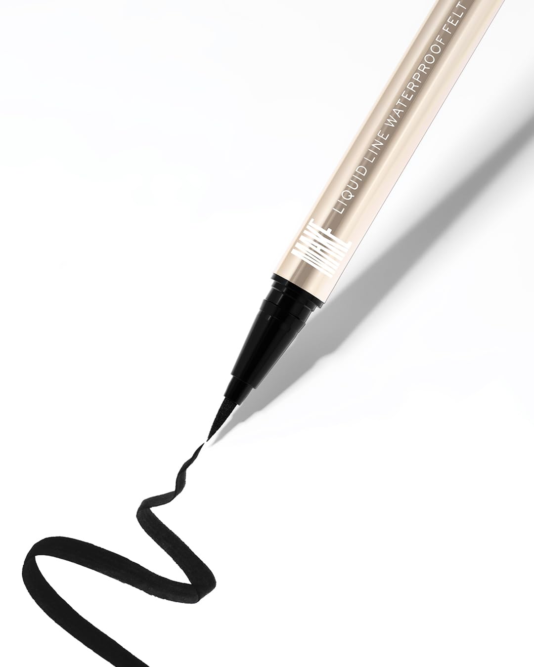 MAKE Beauty Smudge-Proof Felt Tip for Precise Application of Lines, Wings, and Graphics. Long Lasting Eye Liner, Liquid Line Waterproof Felt Tip Eyeliner - Onyx-BrightBean Baby