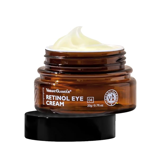 Retinol Eye Cream, Anti-Aging with Vitamin C & Ceramide for Dark Circles, Wrinkles & Fine Lines, Crow’s Feet, 0.7 fl.oz-BrightBean Baby