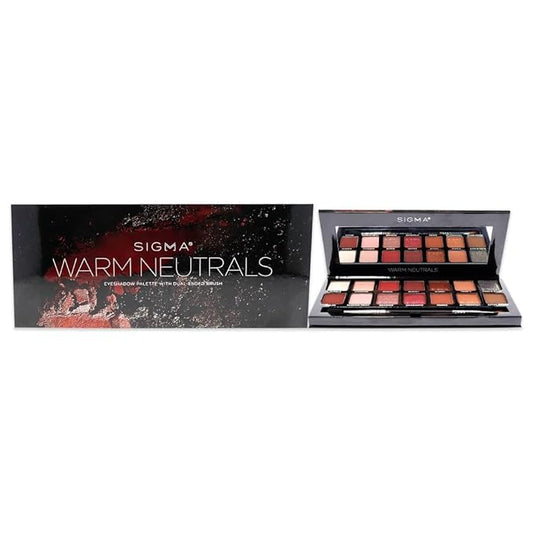 Sigma Beauty Warm Neutrals Eyeshadow Palette - 14 Warm Eyeshadow Shades in Matte, Shimmer and Metalic Finishes - Highly Pigmented Vegan Eye Makeup Palette - Clean Beauty Products-BrightBean Baby