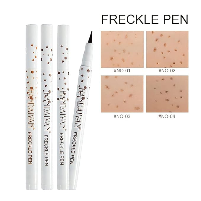 Freckle Pen 4 Colors Available, Natural Lifelike Freckle Makeup Pen, Waterproof Long Lasting Quick Dry - Light Brown, Natural Coffee, Chestnut, Dark Brown-BrightBean Baby