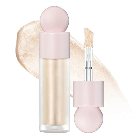 Liquid Highlighter Natural Glow For Face & Body, Waterproof Moisturizing Light Liquid Luminizer For Long Lasting Shimmer, Contour Highlighter Stick Easy to Apply with Cushion Applicator-BrightBean Baby