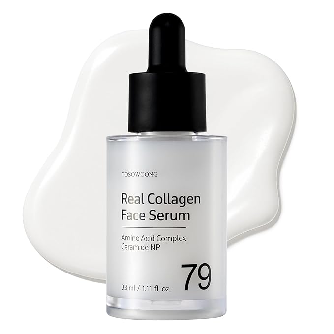 Real Collagen Face Serum, Hydrating & Firming Serum with hydrolyzed collagen, Hyaluronic Acid, Plumps, Sagging Skin, Reduces Fine Lines and Wrinkles, Korean Skincare, 33ml / 1.11 fl. oz.-BrightBean Baby