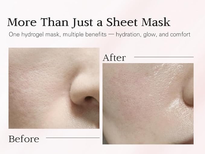 Nuborn Cell Hydrogel Collagen Mask | Advanced Stem Cell Face Mask for Dry Skin | 2% Niacinamide, Peptides, Collagen, and Hyaluronic Acid | Made in Korea, (4 masks) Pack of 1-BrightBean Baby