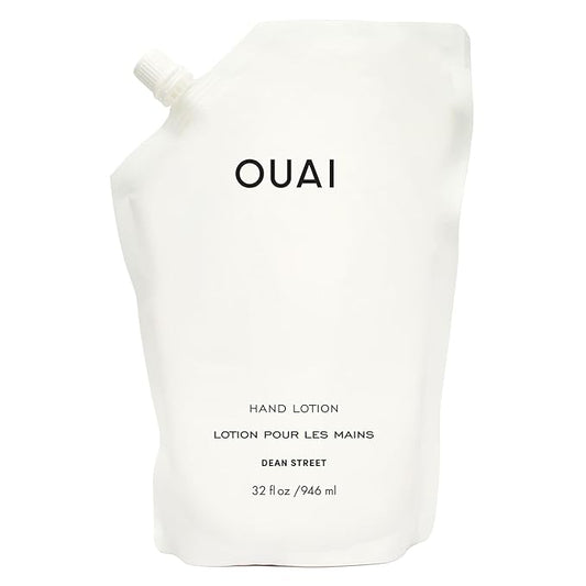 OUAI Hand Lotion Refill - Daily, Lightweight, Hydrating Lotion for Dry Skin - Made with Avocado, Rosehip and Jojoba Oil to Lock in Moisture - Never Greasy (32 Fl Oz)-BrightBean Baby