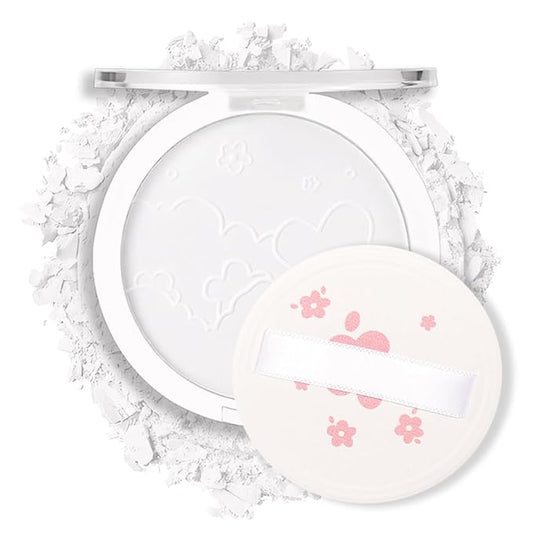 Face Oil Control Pressed Setting Powder-Clarifying Finishing Powder,Waterproof Long Lasting Translucent Powder Setting Powder Makeup,Blurs Fine Lines&Imperfections,Suitable for All-Day Use-BrightBean Baby