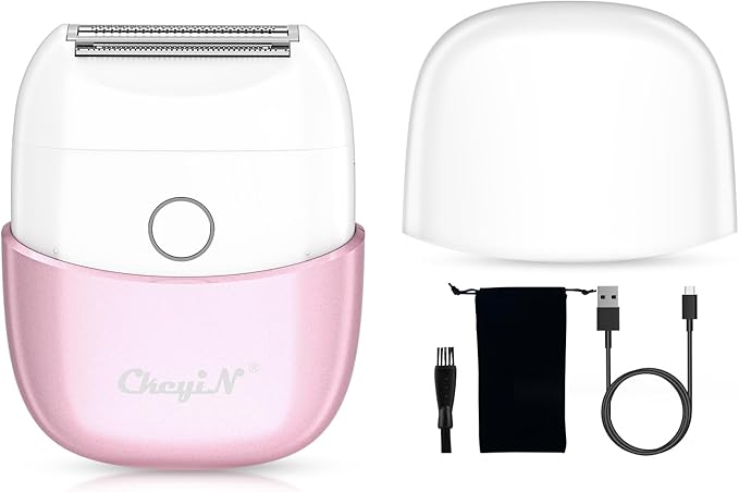 CkeyiN Electric Shaver for Women, IPX65 Waterproof Dry Wet Use Women's Electric Razor for Legs, Armpit, Bikini Public Hair Trimmer with Detachable Head, Cordless/Portable/Rechargeable Foil Shaver-BrightBean Baby