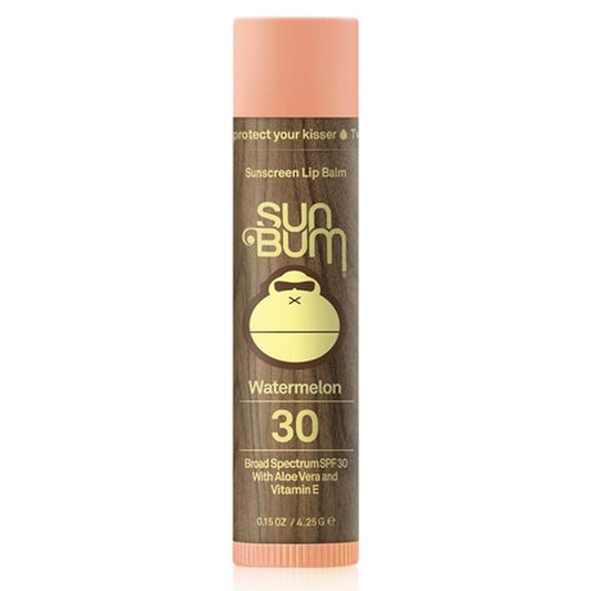 Sun Bum SPF 30 Sunscreen Lip Balm | Vegan and Cruelty Free Broad Spectrum UVA/UVB Lip Care with Aloe and Vitamin E for Moisturized Lips | Watermelon Flavor |.15 oz-BrightBean Baby