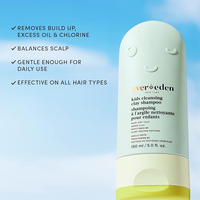 Evereden After Swim & Sports Kids Shampoo: With Cleansing Clay | Detoxifies Hair & Scalp from Chlorine, Dirt, and Sweat | Clean & Vegan Kid Shampoo for Daily Use and Any Hair Type-BrightBean Baby
