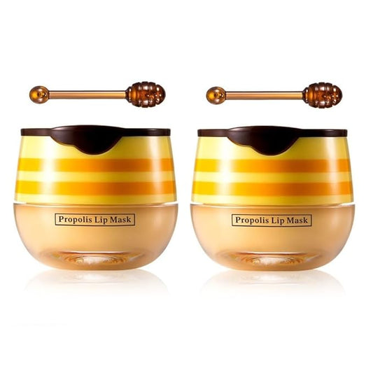 2 Pcs Honey Pot Lip Balm, Moisturizing Restors Moisture Bee Lip Mask for Dry Lips Lip Mask.(Honey)-BrightBean Baby