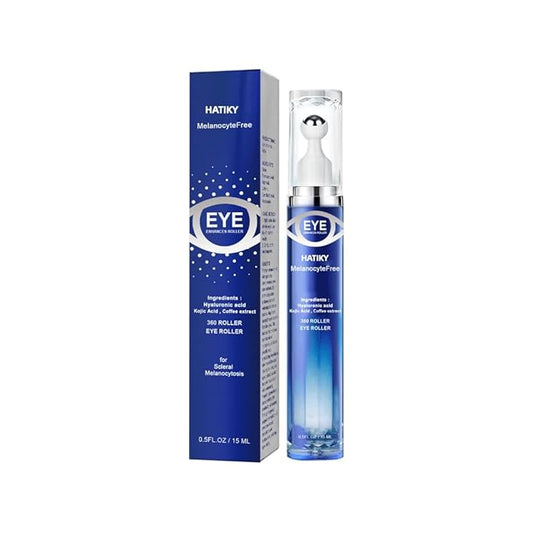 Caffeine Eye Cream with 360° Eye roller for Puffy Eyes -Under Eye Cream for Dark Circles and Puffiness - 5% Caffeine Eye Serum Reduce Wrinkles, Fine Lines and Under Eye Bags-BrightBean Baby