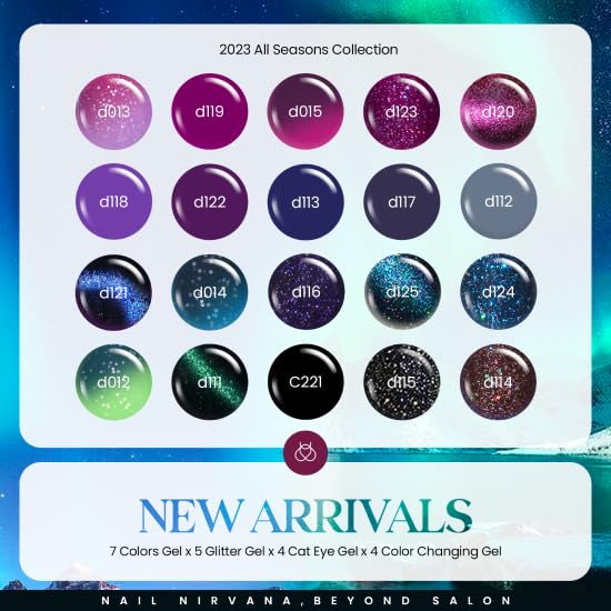 Beetles Cat Eye Gel Polish Set - 24Pcs 20 Colors Glitter Dark Color Changing Gel Nail Polish Kit with Base Gel Glossy Matte Top Coat Soak off UV DIY Nail Art Salon Ombre Black Nails Gift-BrightBean Baby