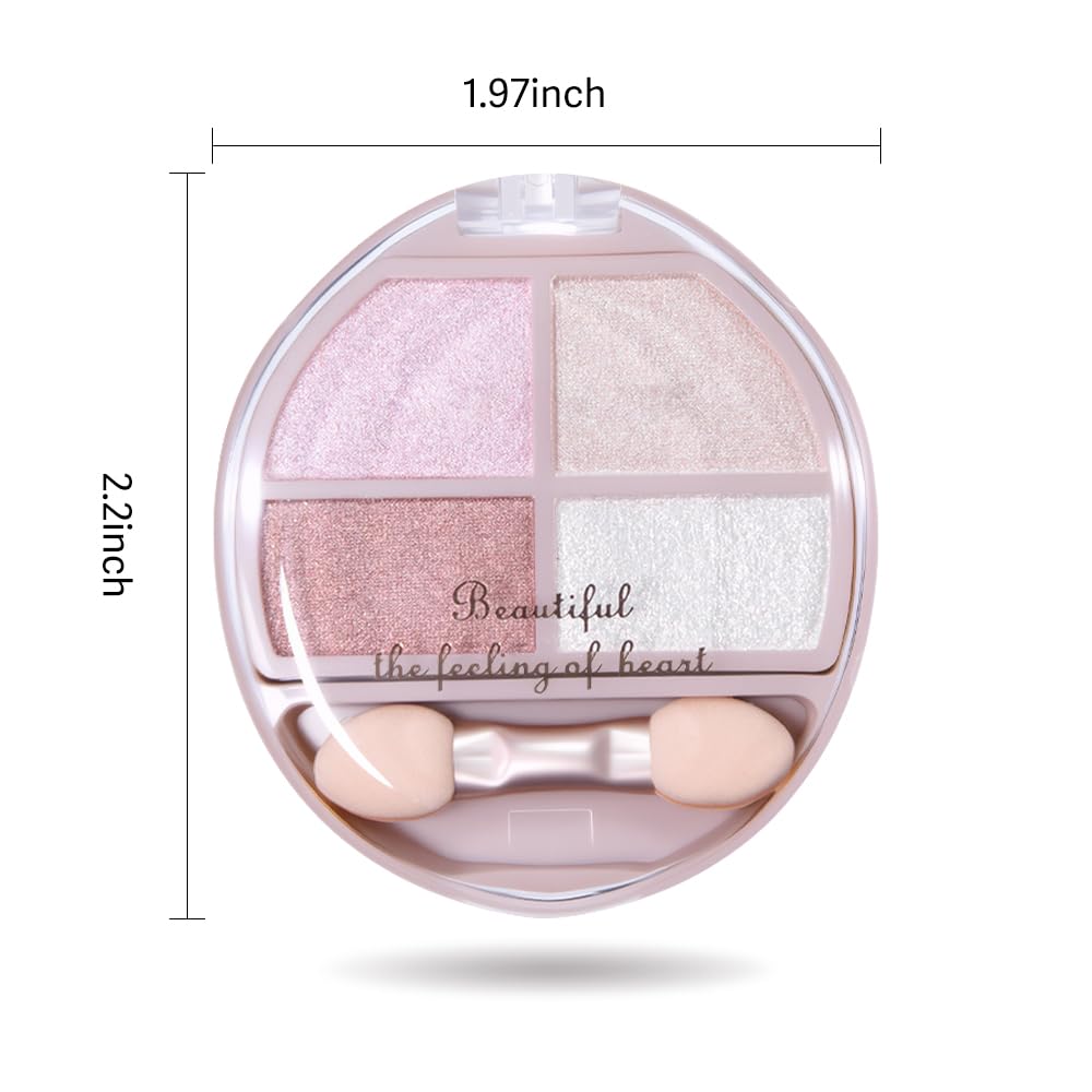 Eyeshadow Makeup Palette with Brush,Nude Pink Natural Neutral Powde Eye Shadow Palette for Older Women,Long Lasting Naturing-Looking,Lightweight,Waterproof,Eye Makeup Kit Travel Size,Vegan-BrightBean Baby
