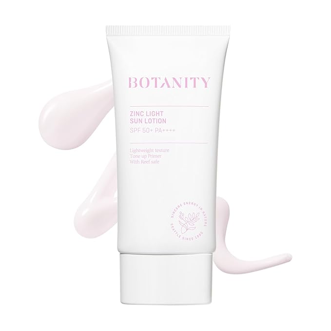 Zinc Sun Lotion - UV Protection, SPF 50+ PA ++++, Even skin tone, Lightweight & Hydrating formula, Non-Greasy, Korean Skincare, All Skin Types, 1.7 fl oz (50ml)-BrightBean Baby