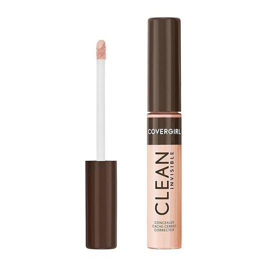 Covergirl Clean Invisible Concealer, Lightweight, Hydrating, Vegan Formula, Light Beige 107, 0.23oz-BrightBean Baby