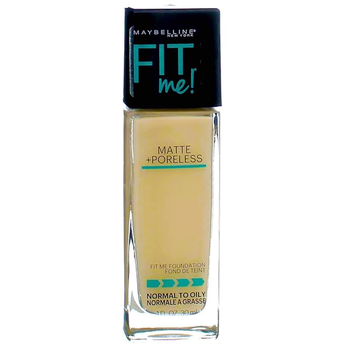 Maybelline New York Fit Me! Matte + Poreless Foundation, Porcelain [110] 1 oz (Pack of 3)-BrightBean Baby