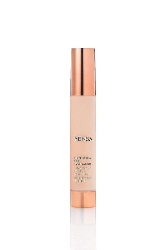 YENSA Super Silk Foundation - Full Coverage, Age-defying complex of Vitamin C, E, Ferulic, and Bakuchiol Oil (Light 2) 1.0 fl oz-BrightBean Baby