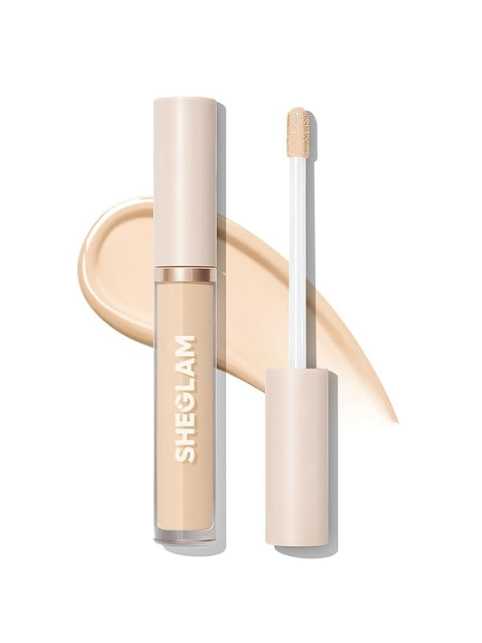 SHEGLAM 12HR Full Coverage Concealer Matte Finish Concealer Stick for Under Eye and Dark Circles - Linen-BrightBean Baby