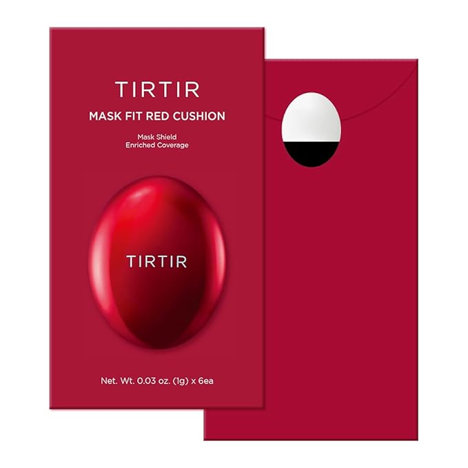 TIRTIR Mask Fit Red Cushion Foundation *Trial Kit* #Medium Deep | Japan's No.1 Choice for Glass skin, Long-Lasting, Lightweight, Buildable Coverage, Semi-Matte-BrightBean Baby