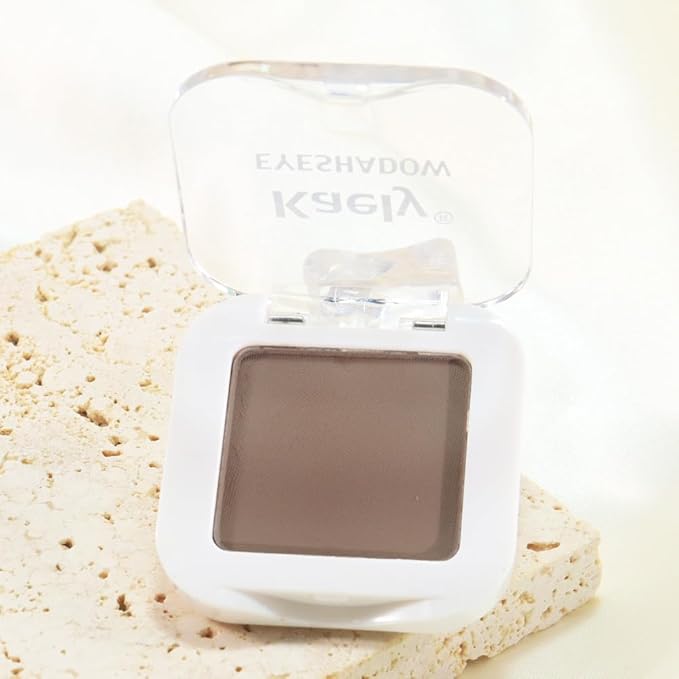 evpct Matte Brown Single Eyeshadow Palette Makeup for Older Women, Nude Cocoa Brown Cream Eye Shadow Palette Makeup Singles for Older Women Matte, High Pigment Waterproof Monochrome Mini Eyeshadow-BrightBean Baby