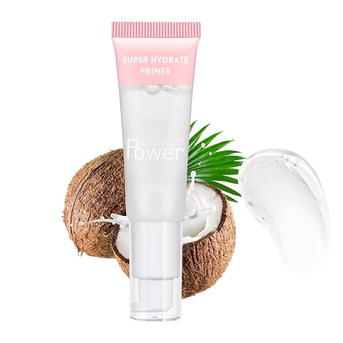 AKARY Gel-Based & Hydrating Face Primer For Smoothing Skin & Gripping Makeup with Vitamin E, Long-Wear Foundation Face Primer for Oil Control, Even Fine Lines, 0.81 Fl Oz, 05 Coconut-BrightBean Baby