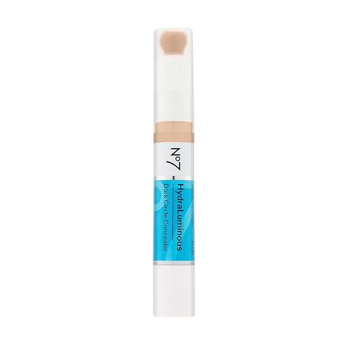 No7 Hydraluminous Concealer - Shade 2 - Full-Coverage Under Eye Concealer for Dark Circles with Caffeine & Ceramides - Hydrating & Brightening Concealer for Dark Under Eye Area (3.9ml)-BrightBean Baby