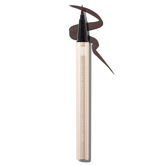 MAKE Beauty Smudge-Proof Felt Tip for Precise Application of Lines, Wings, and Graphics. Long Lasting Eye Liner, Liquid Line Waterproof Felt Tip Eyeliner- Substellar-BrightBean Baby