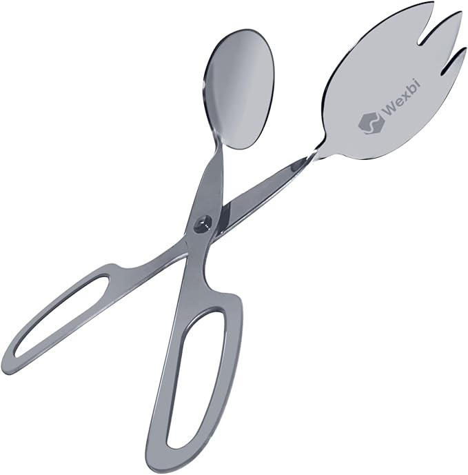 Salad Tongs 10-Inch – Heavy Duty Stainless Steel Serving Tongs for Salad, BBQ, Buffet, Kitchen & Party Use