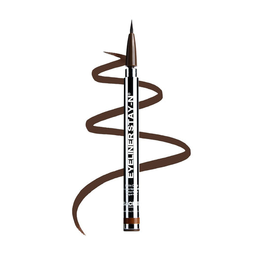 Sacheu Liquid Eyeliner STAY-N Long Wear Waterproof Eyeliner Pen with Ultra-Precise 360° Flexible Tip — Smudge-Proof Vegan & Cruelty-Free Eye Makeup, Eye’m Crisp-BrightBean Baby