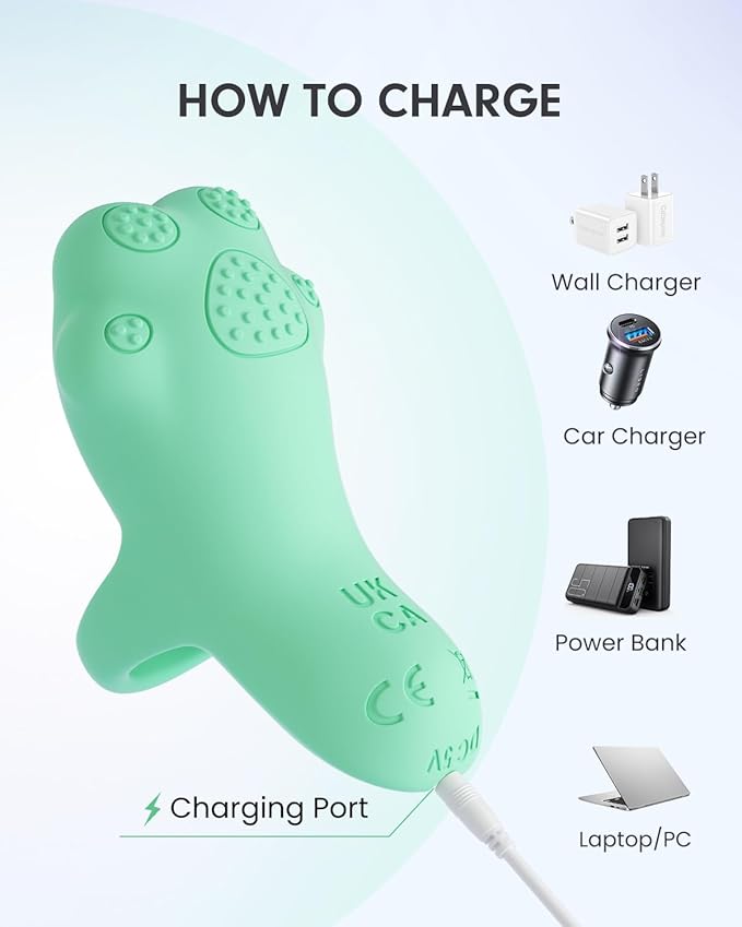 Portable Mini Facial Massage Ball, Waterproof Rechargeable Powerful Multifunctional Eye Face Finger Massager (Green)-BrightBean Baby