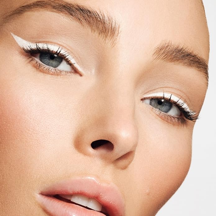 MAKE Beauty Liquid Line Waterproof Liquid Eyeliner Pen. Smudge-Proof Felt Tip for Precise Application of Lines, Wings, and Graphics. Long Lasting Eye Liner - Shade, Optical. White Eyeliner-BrightBean Baby