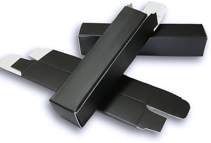 ANZKA 50 Pcs Lip Balm Boxes Packaging, 6.8x1.8x1.8cm Wrapping Box for 0.15Oz Lipbalm Containers Tubes, 5.5ml DIY Lipsticks Black Package Boxes-BrightBean Baby