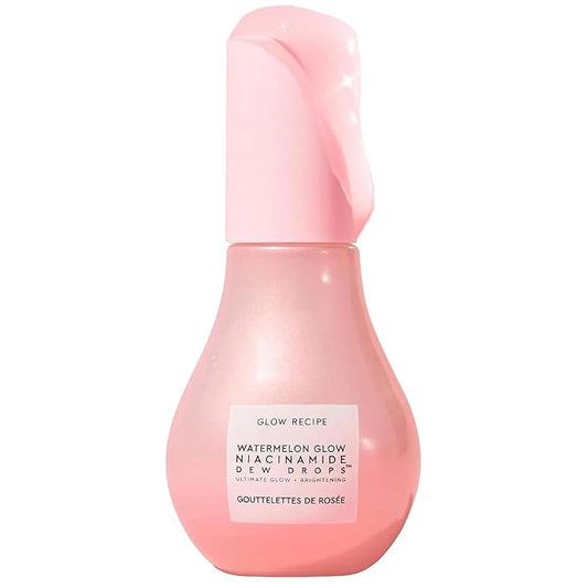 Glow Recipe Watermelon Niacinamide Dew Drops - Brightening, Plumping Hydrating Face Serum, Makeup Primer + Liquid Highlighter with Hyaluronic Acid - Dewy & Glowing Korean Skin Care (40ml)-BrightBean Baby