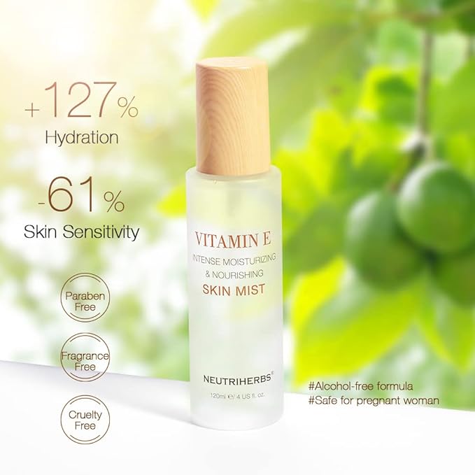 Neutriherbs Face Mist Vitamin E Hydrating Face Mist Natural Facial Spray Mist Moisturizing Soothing Skin Care US 4 fl.oz-BrightBean Baby