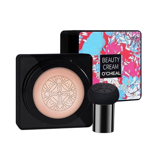 OCHEAL Mushroom Head Air Cushion BB Cream Foundation Cream for Face Makeup Concealer Cushion for Face Comestics Make Up Cushion Compact Natural-BrightBean Baby