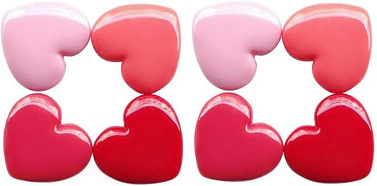 RONRONS 8 Pack Empty Eyeshadow Palette Mini Heart Shaped Lipstick Container Case DIY Cosmetics Container with Mirror-BrightBean Baby