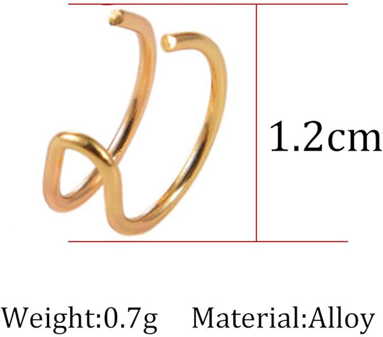 Cute Non-pierced Earrings Ear Cuff Ear Clip Minimalist Unilateral Earrings Cartilage Unique Ear Crawler Ear Climber Fashion Gold Ear Jewelry for Women-BrightBean Baby
