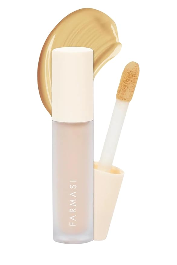 FARMASI Vfx Pro Liquid Concealer Makeup, All-in-one Full Coverage, Highly Pigmented Concealer for All Skin Type, Hide Shadows & Imperfections, Enhance Skin Fullness Foundation Concealer 0,24 Fl Oz W04-BrightBean Baby