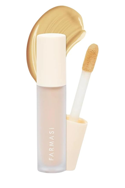 FARMASI Vfx Pro Liquid Concealer Makeup, All-in-one Full Coverage, Highly Pigmented Concealer for All Skin Type, Hide Shadows & Imperfections, Enhance Skin Fullness Foundation Concealer 0,24 Fl Oz W04-BrightBean Baby